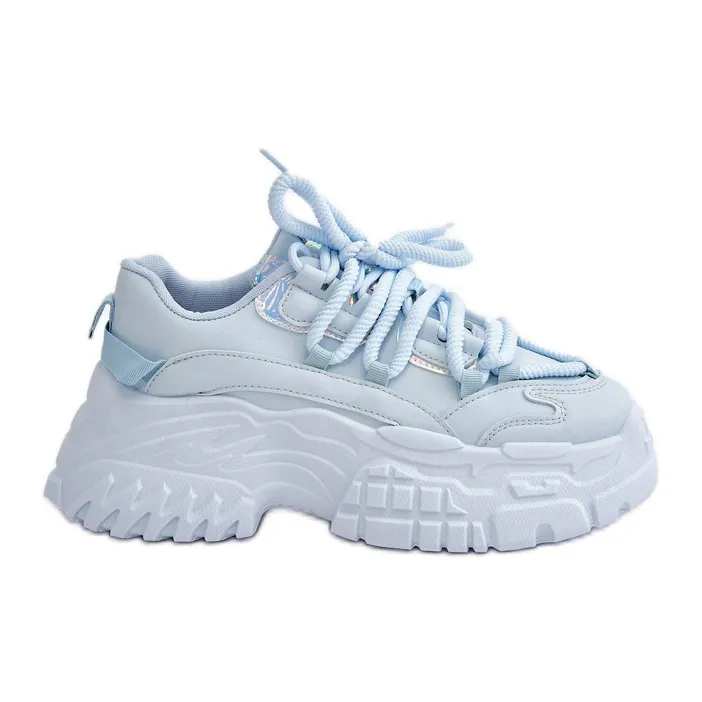 Women's Sneakers With Massive Sole Blue Nevela