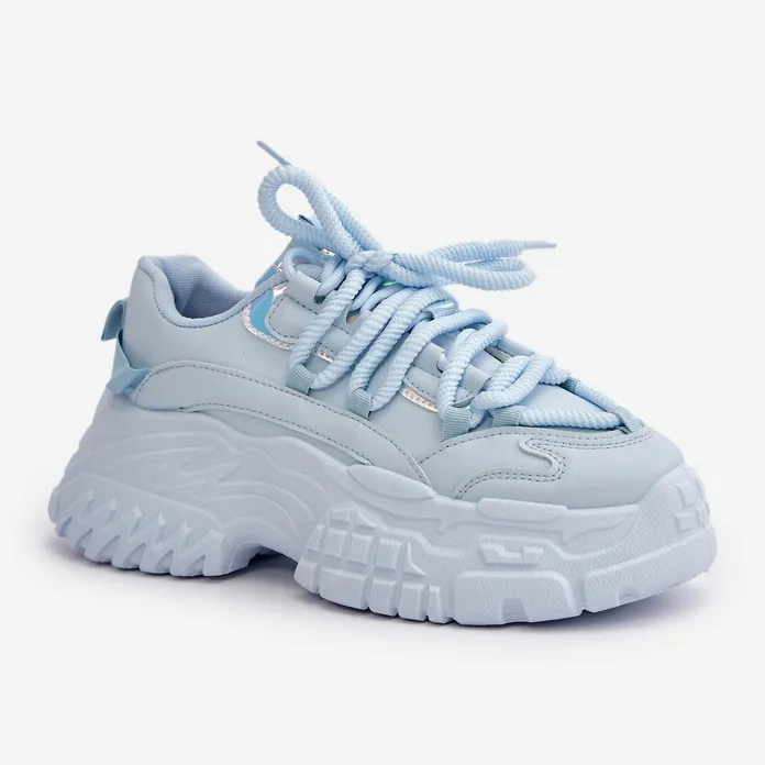 Women's Sneakers With Massive Sole Blue Nevela