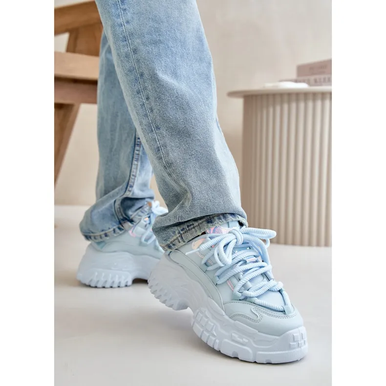 Women's Sneakers With Massive Sole Blue Nevela