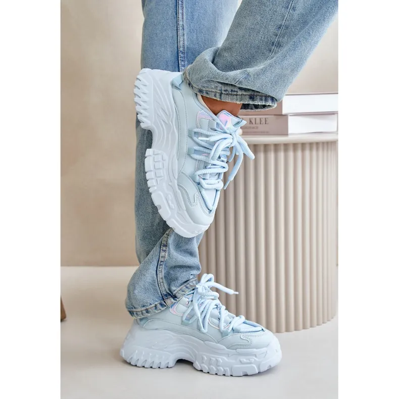 Women's Sneakers With Massive Sole Blue Nevela