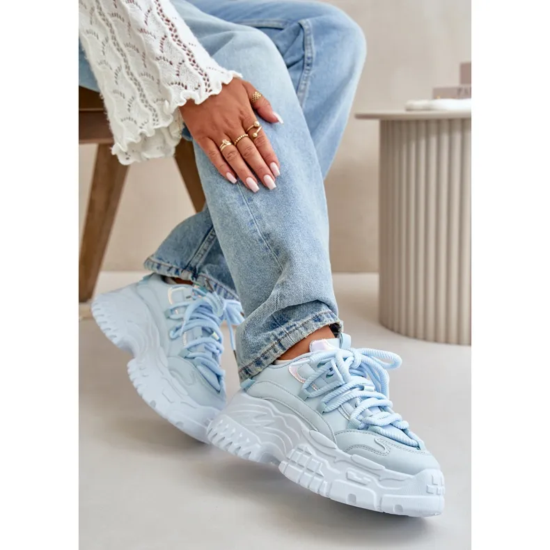 Women's Sneakers With Massive Sole Blue Nevela