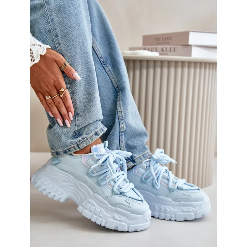 Women's Sneakers With Massive Sole Blue Nevela