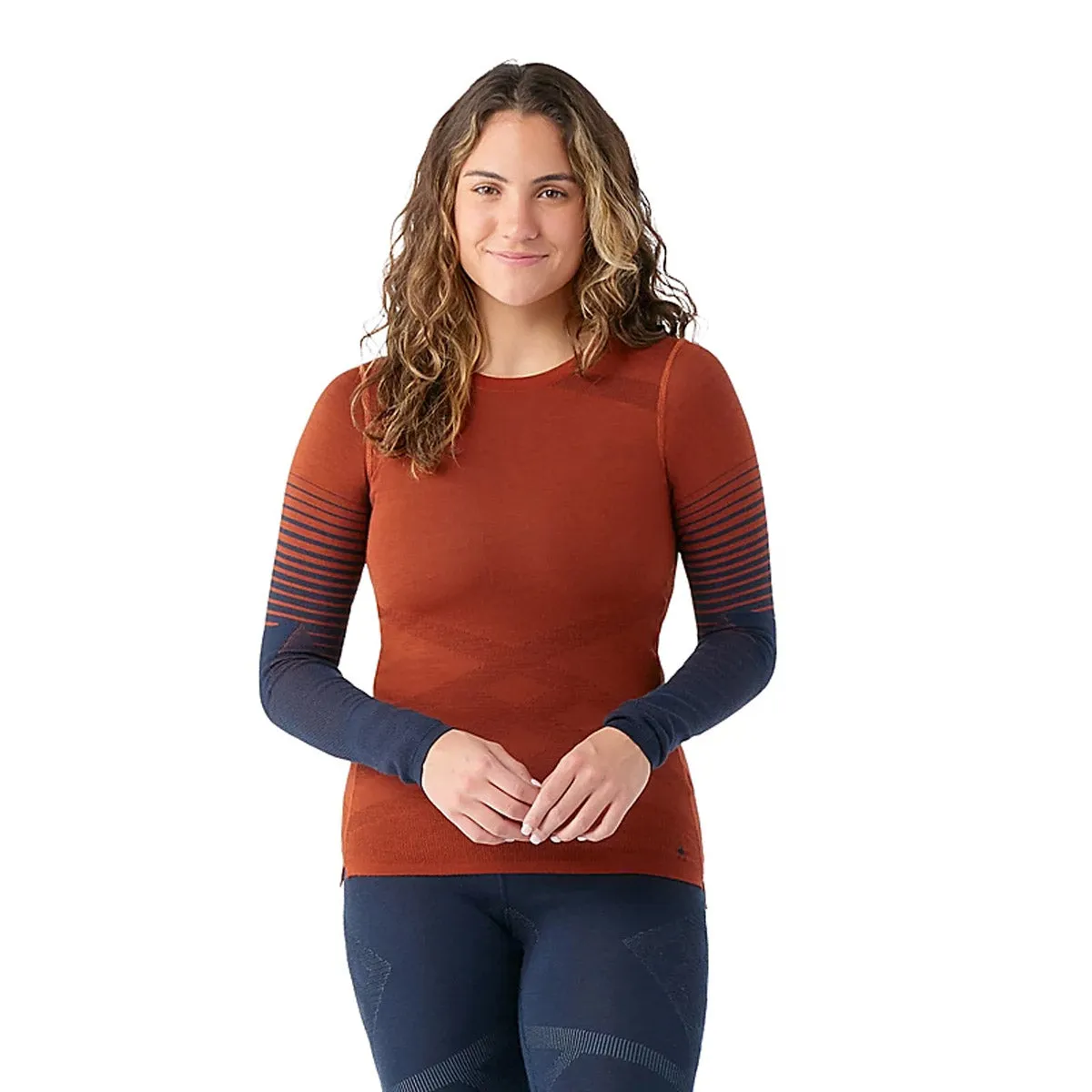 Women's Intraknit Thermal Merino Base Layer Pattern Crew