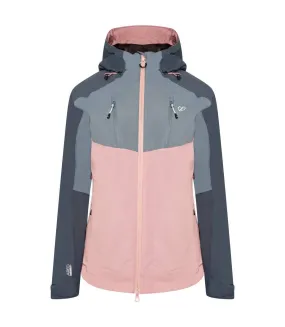 Womens/ladies diverse ii waterproof jacket powder pink/bluestone Dare 2B