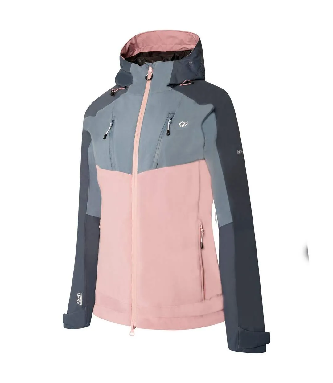 Womens/ladies diverse ii waterproof jacket powder pink/bluestone Dare 2B