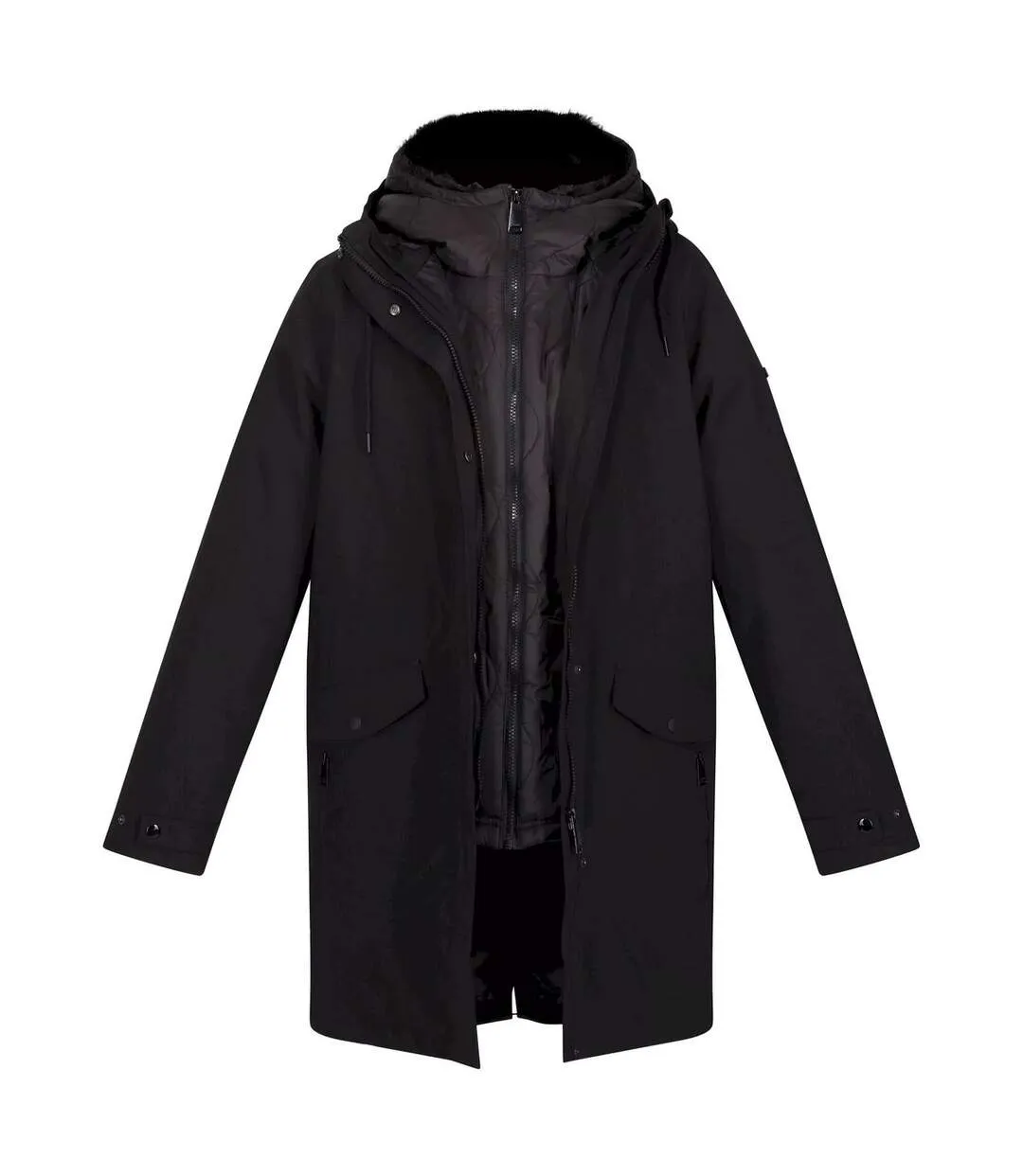 Womens/ladies giovanna fletcher collection brentley 3 in 1 waterproof jacket black Regatta