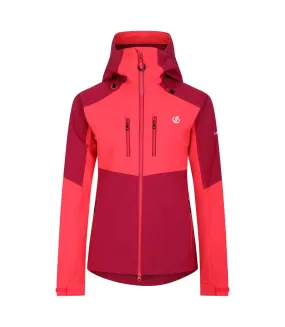 Womens/ladies pitching waterproof jacket berry pink/neon pink Dare 2B