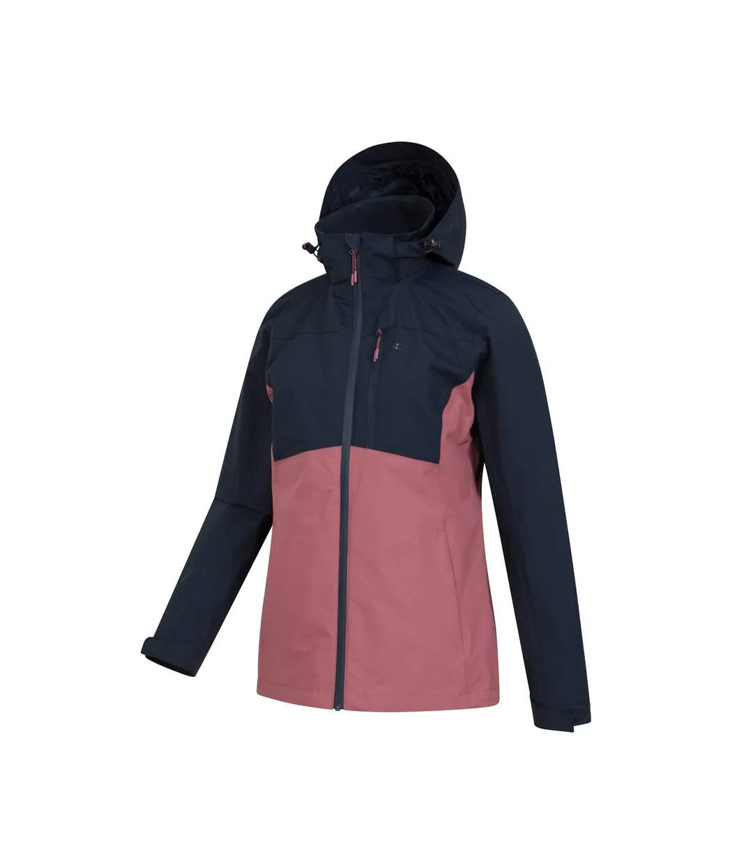 Womens/ladies rainforest ii extreme colour block waterproof jacket navy Mountain Warehouse