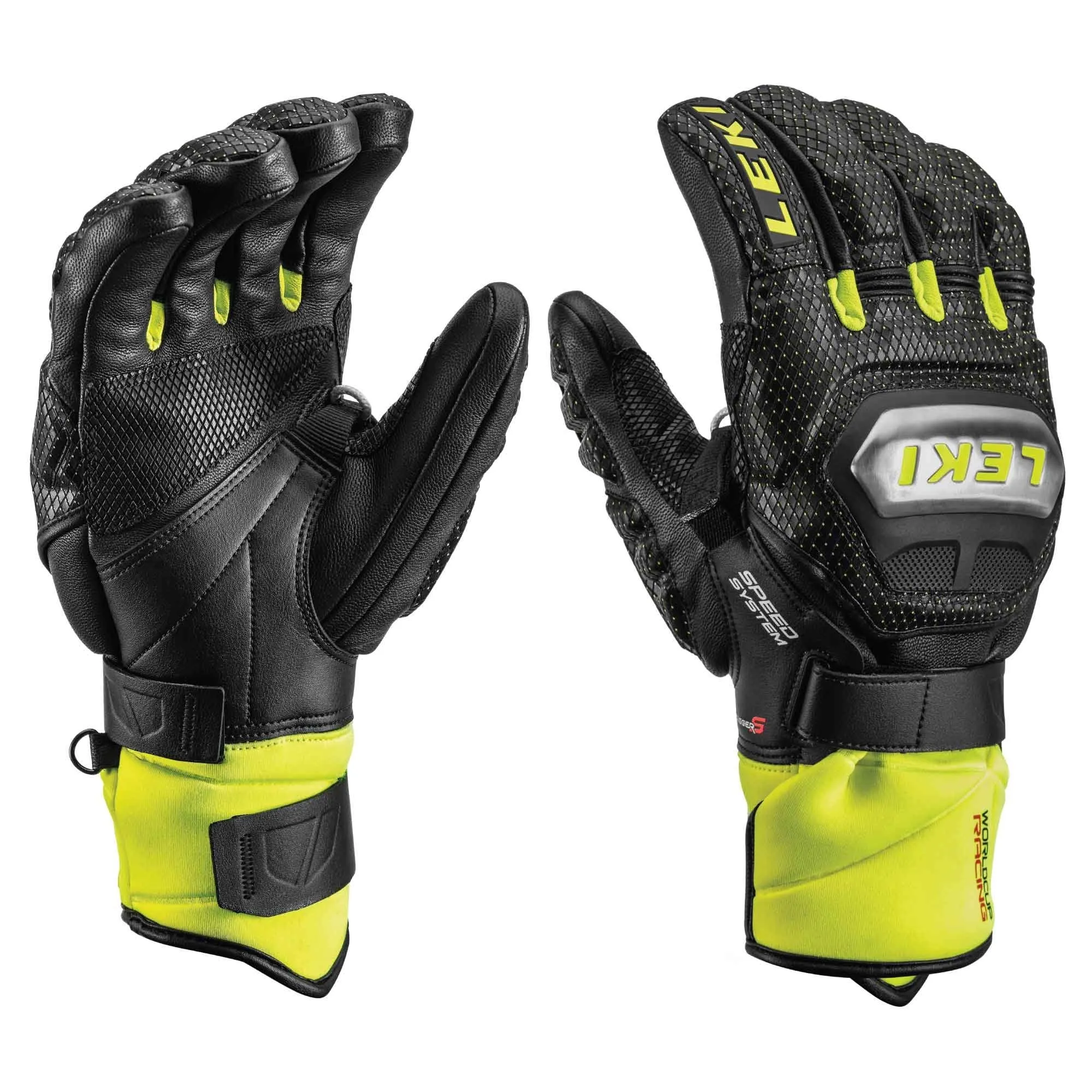 World Cup Race Ti S Speed System Gloves - Black/Ice Lemon