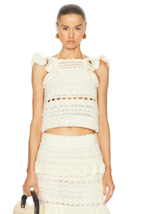 Zimmermann Waverly Crochet Halter Tank