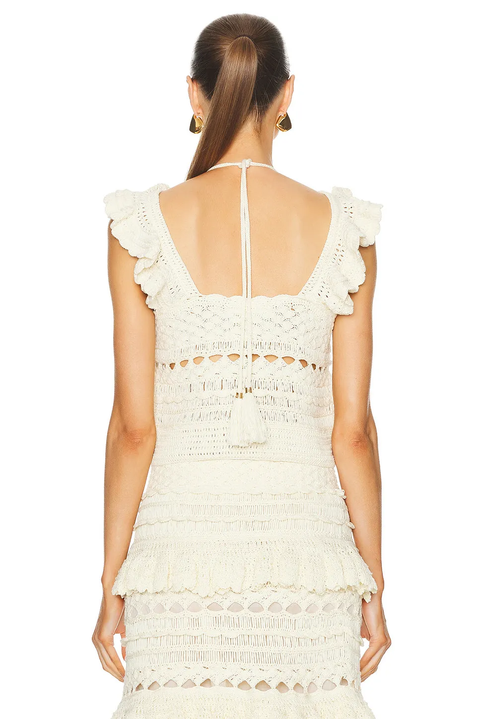 Zimmermann Waverly Crochet Halter Tank